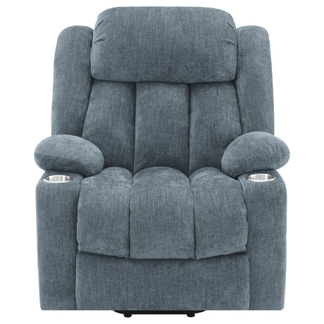 Houston Upholstered Power Lift Recliner Slate Blue - sold by Home Elegance USA