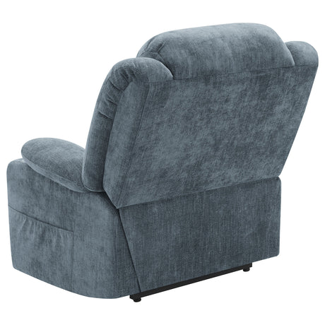 Houston Upholstered Power Lift Recliner Slate Blue - sold by Home Elegance USA