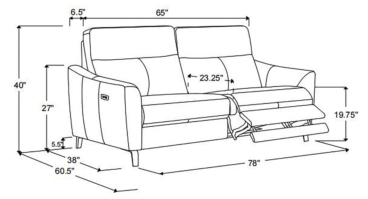 Derek Upholstered Power Sofa | Coaster | Home Elegance USA