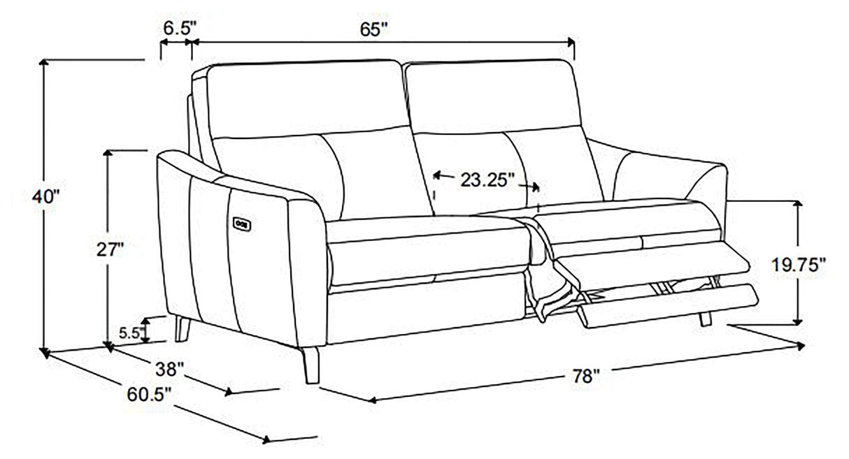 Derek Upholstered Power Sofa | Coaster | Home Elegance USA