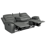 Nova 2 - piece Upholstered Motion Reclining Sofa Set Dark Grey | Coaster | Home Elegance USA