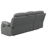 Nova 2 - piece Upholstered Motion Reclining Sofa Set Dark Grey | Coaster | Home Elegance USA