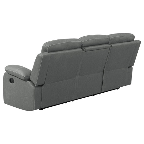 Nova 3 - piece Upholstered Motion Reclining Sofa Set Dark Grey - 602531 - S3 - image - 4