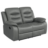 Nova 3 - piece Upholstered Motion Reclining Sofa Set Dark Grey | Coaster | Home Elegance USA