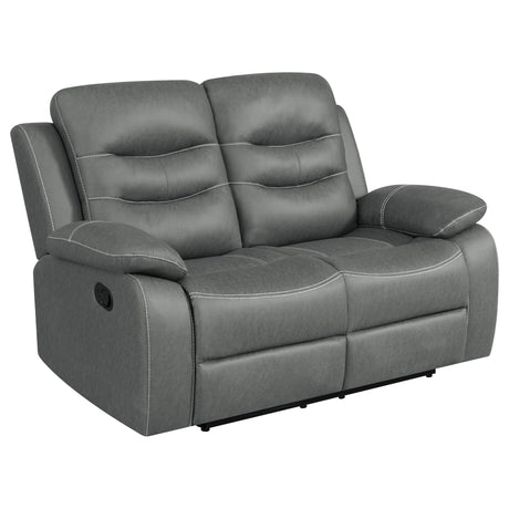 Nova 3 - piece Upholstered Motion Reclining Sofa Set Dark Grey - 602531 - S3 - image - 6