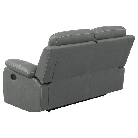 Nova 3 - piece Upholstered Motion Reclining Sofa Set Dark Grey - 602531 - S3 - image - 7