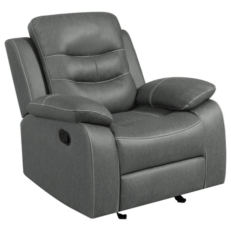 Nova 3 - piece Upholstered Motion Reclining Sofa Set Dark Grey - 602531 - S3 - image - 9