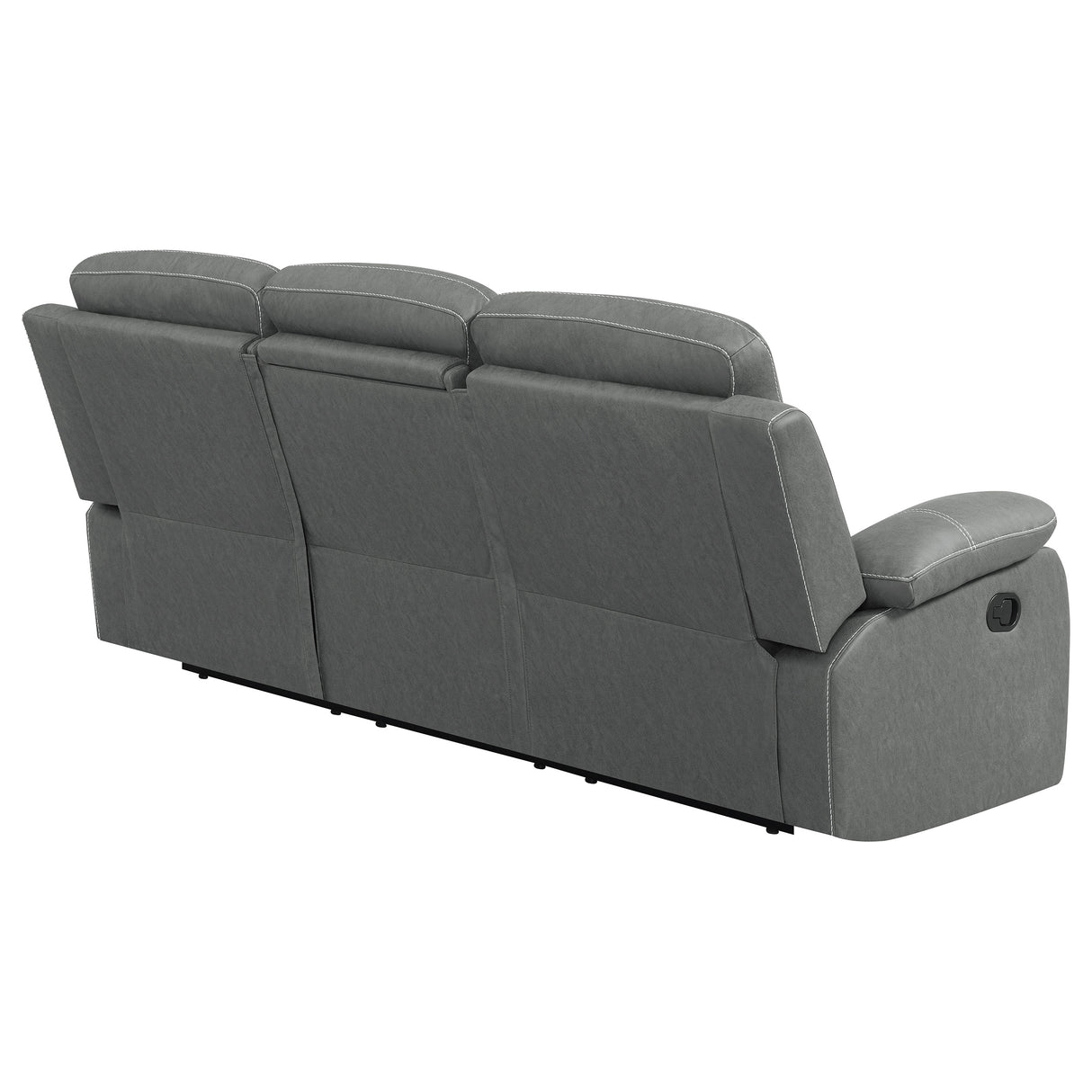 Motion Sofa - Nova Upholstered Motion Reclining Sofa Dark Grey