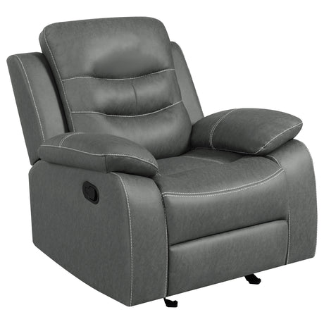 Glider Recliner - Nova Upholstered Glider Recliner Chair Dark Grey