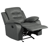 Glider Recliner - Nova Upholstered Glider Recliner Chair Dark Grey