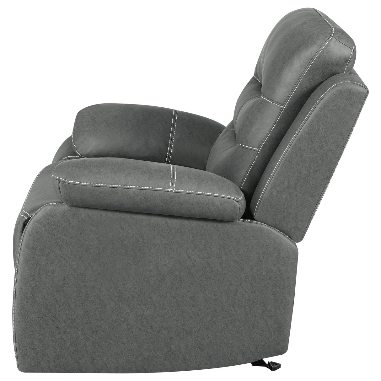 Glider Recliner - Nova Upholstered Glider Recliner Chair Dark Grey