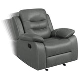 Glider Recliner - Nova Upholstered Glider Recliner Chair Dark Grey