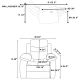 Glider Recliner - Nova Upholstered Glider Recliner Chair Dark Grey