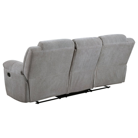 Gilson Chenille Upholstered Reclining Sofa Grey - sold by Home Elegance USA