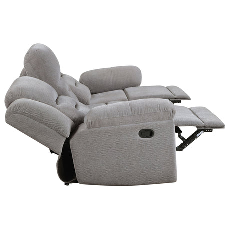 Gilson Chenille Upholstered Reclining Sofa Grey - sold by Home Elegance USA