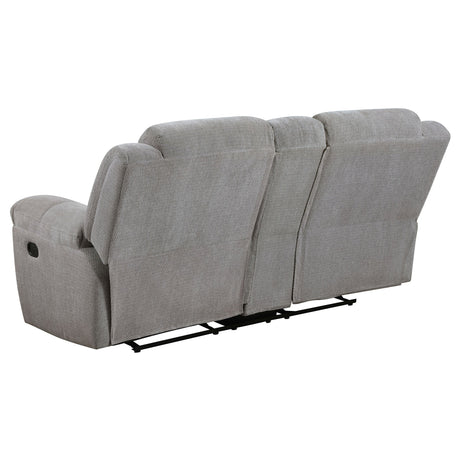 Gilson Chenille Upholstered Reclining Loveseat Grey - sold by Home Elegance USA