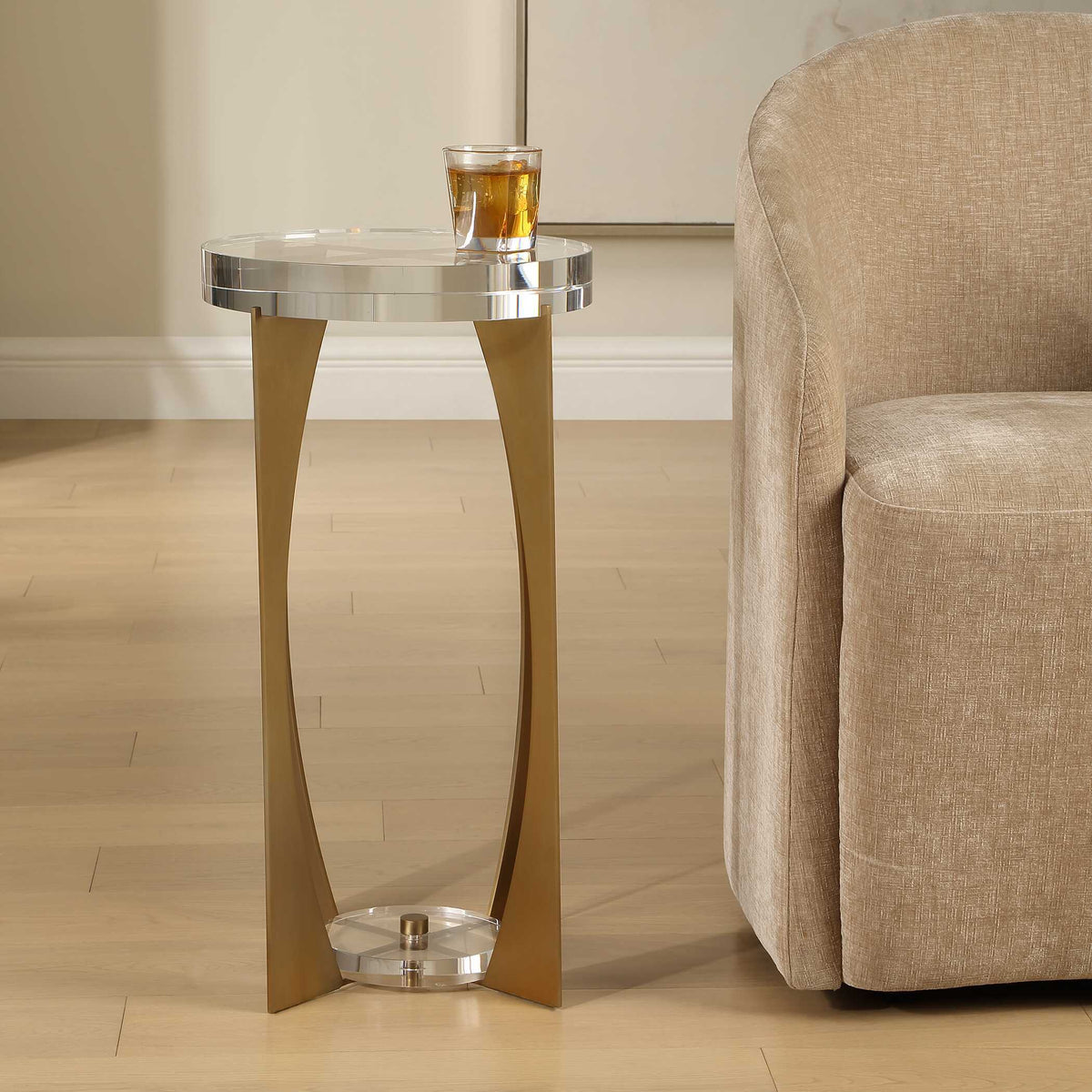 Kolkata Accent Table Brass - Gold by Uttermost - View 2