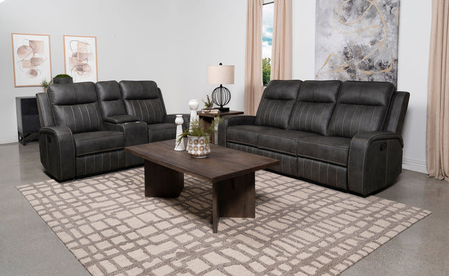 Reclining Sofa 2 Pc Set - Raelynn 2-piece Upholstered Motion Reclining Sofa Set Grey