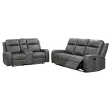 Reclining Sofa 2 Pc Set - Raelynn 2-piece Upholstered Motion Reclining Sofa Set Grey