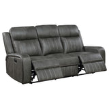 Reclining Sofa 2 Pc Set - Raelynn 2-piece Upholstered Motion Reclining Sofa Set Grey