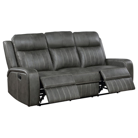 Reclining Sofa 3 Pc Set - Raelynn 3-piece Upholstered Motion Reclining Sofa Set Grey