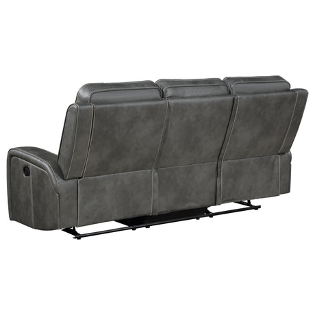 Reclining Sofa 3 Pc Set - Raelynn 3-piece Upholstered Motion Reclining Sofa Set Grey