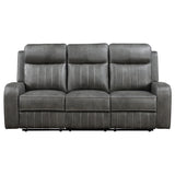 Motion Sofa - Raelynn Upholstered Motion Reclining Sofa Grey