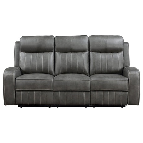 Motion Sofa - Raelynn Upholstered Motion Reclining Sofa Grey