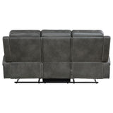 Motion Sofa - Raelynn Upholstered Motion Reclining Sofa Grey