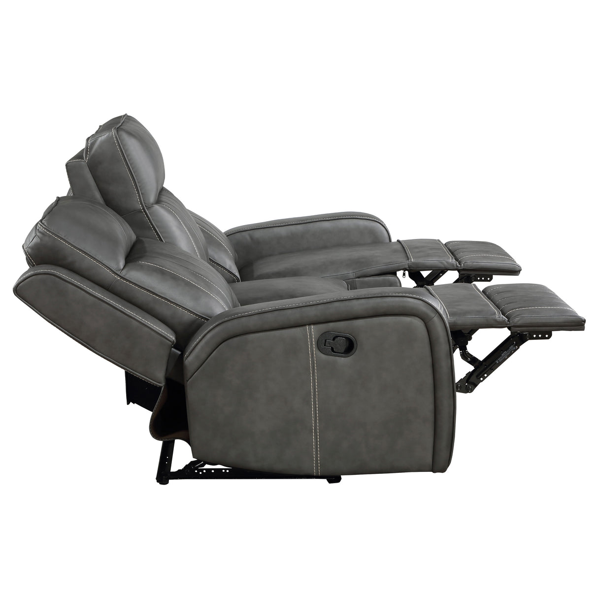 Motion Sofa - Raelynn Upholstered Motion Reclining Sofa Grey