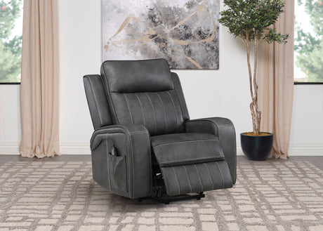 Raelynn Upholstered Power Lift Recliner Chair Grey - sold by Home Elegance USA