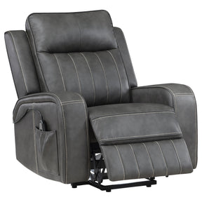 Raelynn Upholstered Power Lift Recliner Chair Grey - sold by Home Elegance USA