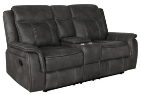 Motion Loveseat - Lawrence Upholstered Tufted Back Motion Loveseat