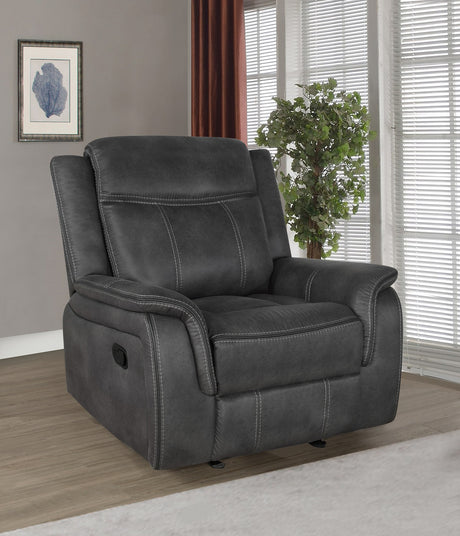 Glider Recliner - Lawrence Upholstered Tufted Back Glider Recliner