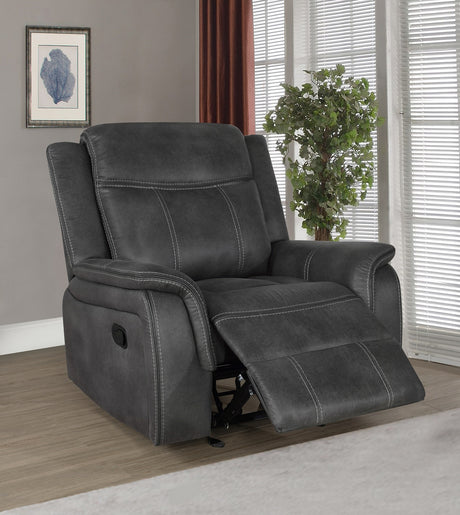 Glider Recliner - Lawrence Upholstered Tufted Back Glider Recliner