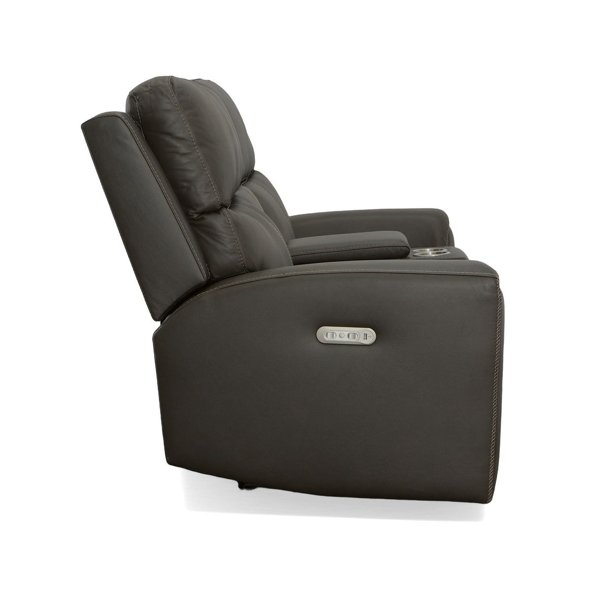 Jarvis Power Reclining Loveseat With Console & Power Headrests - Mica | Flexsteel