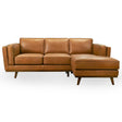 Chase Genuine Leather Sectional Sofa Right Facing Tan Full Leather 90.90' - sold by Home Elegance USA