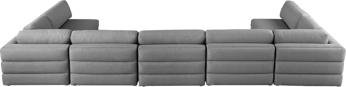 Beckham - Modular Sectional 7 Piece - Gray - Fabric | Home Elegance USA