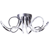 6  Petal Flower Dimmable LED Flush Mount Lamp // Chrome  | Finesse - Home Elegance USA