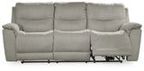 Ashley Fossil Next-Gen Gaucho PWR REC Sofa with ADJ Headrest - Microfiber