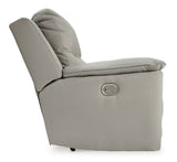 Power Reclining Sofa Fossil Gaucho Adjustable Headrest Microfiber by Ashley