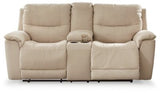 Ashley Latte Next - Gen Gaucho PWR REC Loveseat/CON/ADJ HDRST - Microfiber | Home Elegance USA