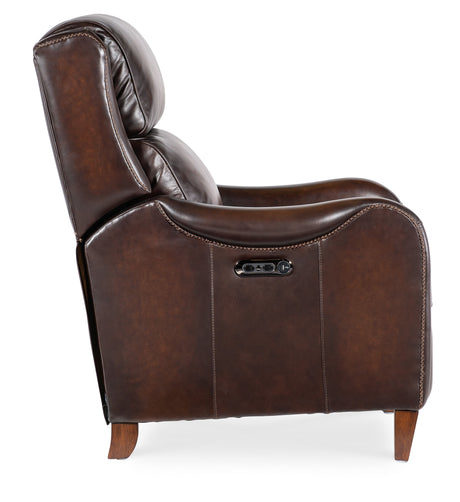 Carrington Power Recliner With Power Headrest - Dark Brown by Hooker Furniture - View 5
