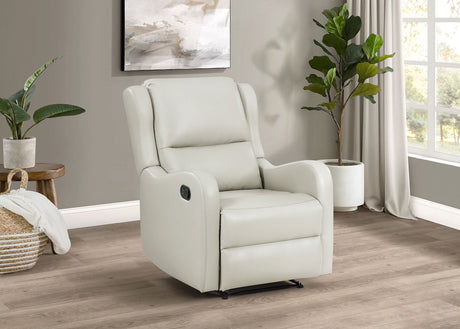 Kelsey Upholstered English Arm Recliner Chair Ivory - sold by Home Elegance USA