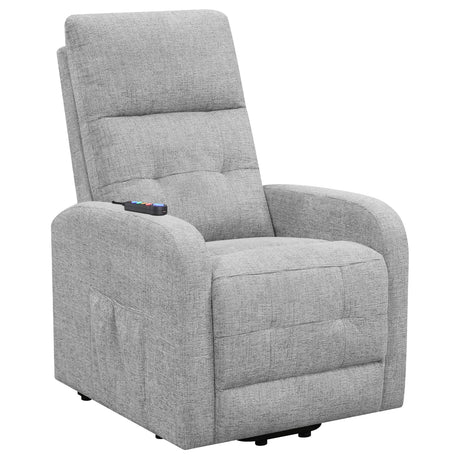 Power Lift Massage Chair - Howie Tufted Upholstered Power Lift Recliner Grey