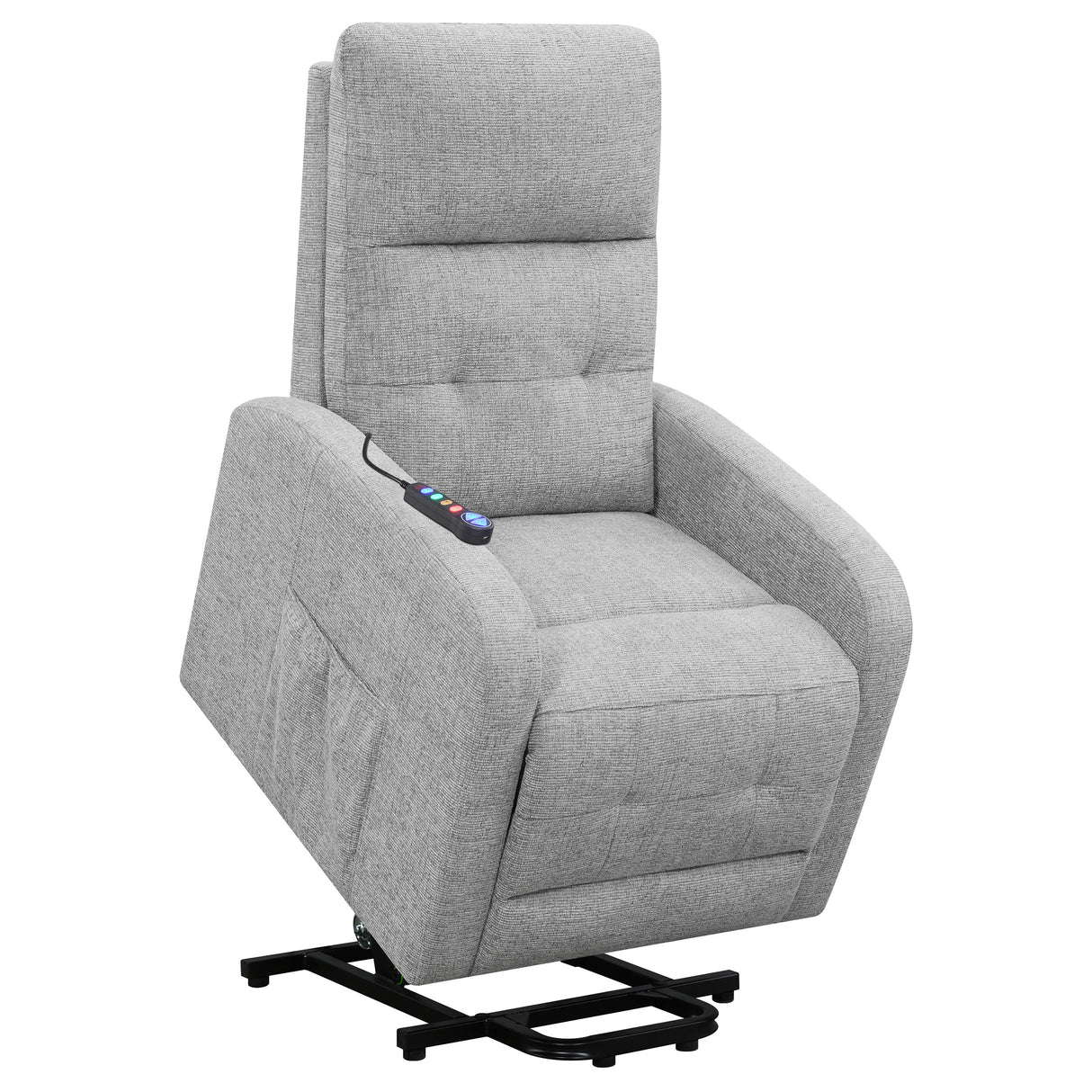 Power Lift Massage Chair - Howie Tufted Upholstered Power Lift Recliner Grey