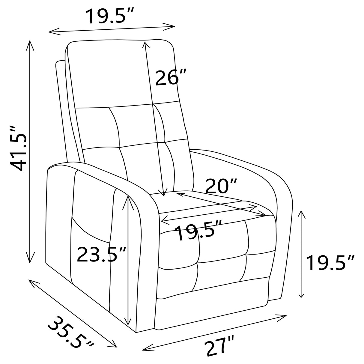 Power Lift Massage Chair - Howie Tufted Upholstered Power Lift Recliner Charcoal