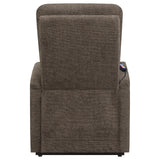 Power Lift Massage Chair - Henrietta Power Lift Recliner with Storage Pocket Brown