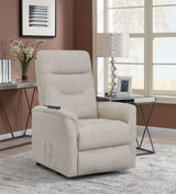 Power Lift Massage Chair - Henrietta Power Lift Recliner with Storage Pocket Beige