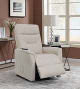 Power Lift Massage Chair - Henrietta Power Lift Recliner with Storage Pocket Beige